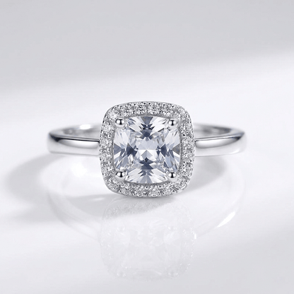 ZIRCONIA SILVER HALO RING by Harrison & James - ring product image 1