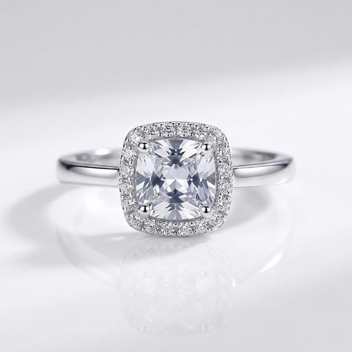 ZIRCONIA SILVER HALO RING by Harrison & James - ring product image 1