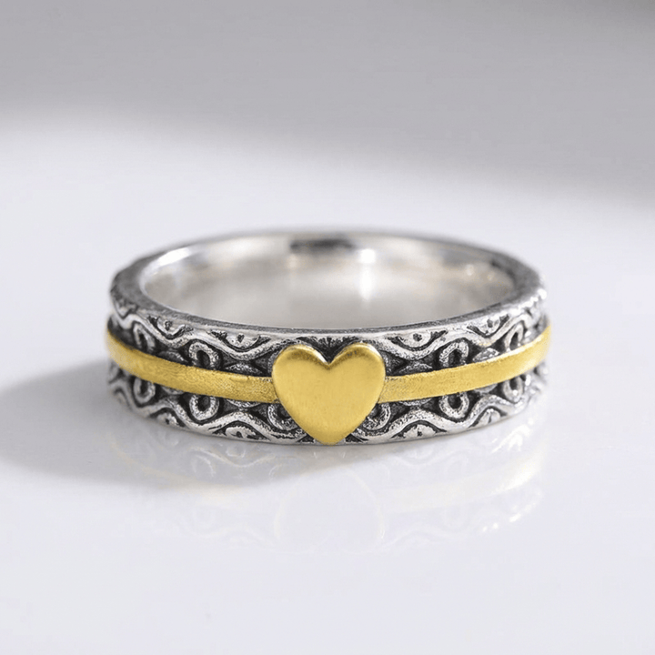 HANDMADE GOLD HEART BAND RING by Harrison & James - ring product image 1