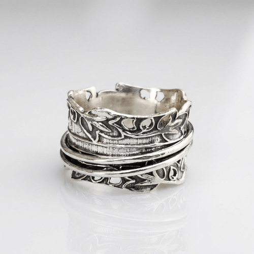 SILVER ZIRCONIA LAYERED RING SET by Harrison & James - ring product image 1