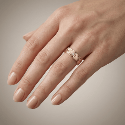 GOLD LEAF VINTAGE BAND RING by Harrison & James - ring product image 2