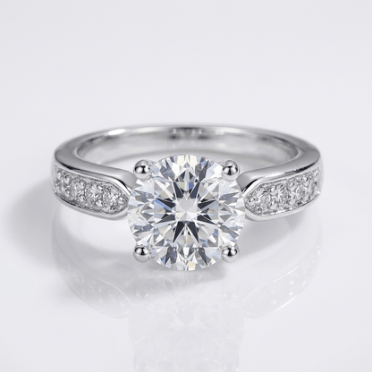 ROSE GOLD ROUND DIAMOND PAVE RING - (ADJUSTABLE) by Harrison & James - ring product image 3