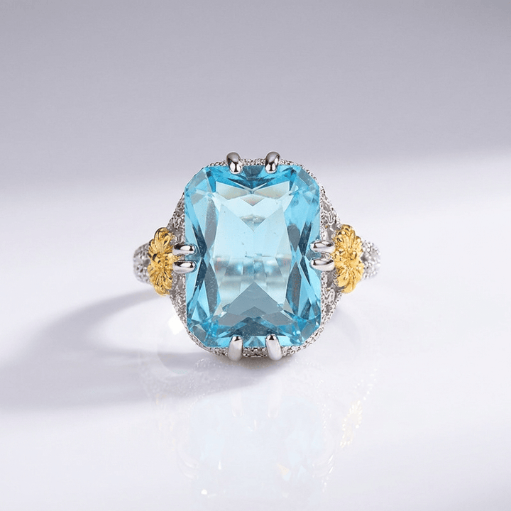 GOLD AQUAMARINE VINTAGE RING by Harrison & James - ring product image 1