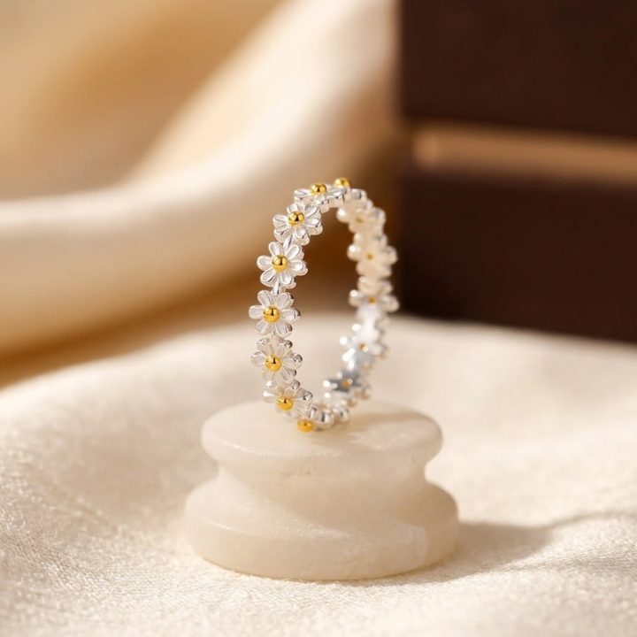 Silver Floral Ring by Harrison & James - ring product image 1