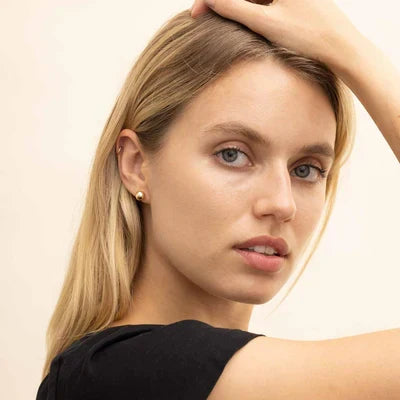 Ball™ | Gold Stud Earrings by Harrison & James - earrings product image 6
