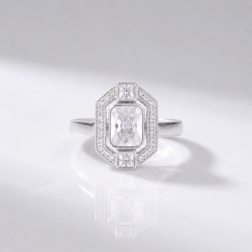 DIAMOND SQUARE VINTAGE RING by Harrison & James - ring product image 1