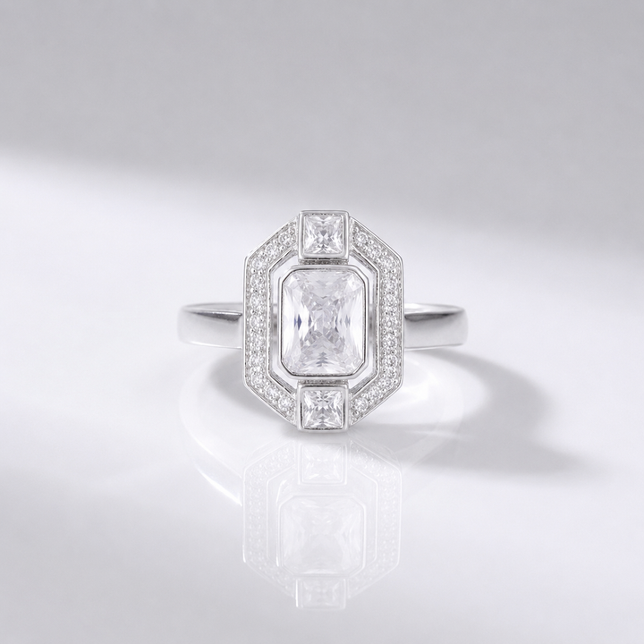 DIAMOND SQUARE VINTAGE RING by Harrison & James - ring product image 1