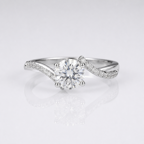ROUND ZIRCONIA SILVER INFINITY RING by Harrison & James - ring product image 1