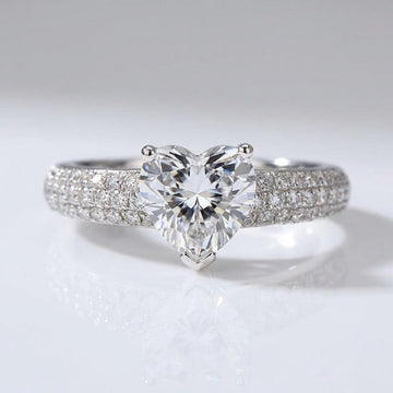 HEART DIAMOND SILVER PAVÉ RING by Harrison & James - ring product image 1