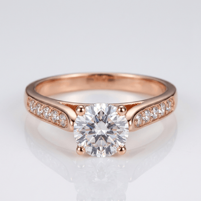 CLASSIC ROUND ZIRCONIA ROSE GOLD RING by Harrison & James - ring product image 1